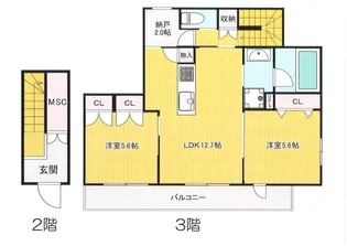 ヴェルデ【3階】の間取り