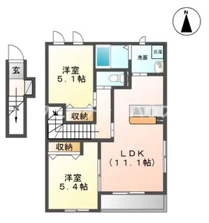 Earth Garden II(アースガーデン ツー)【2階】の間取り