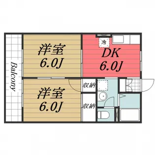 千葉県印旛郡酒々井町下岩橋【アパート】の間取り