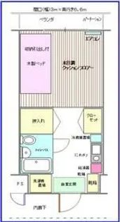 ラフィーネ学生マンション【4階】の間取り