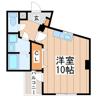 エルハイツ花京院【2階】の間取り