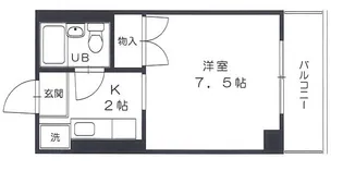 小松コーポ御幸【1階】の間取り