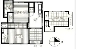 神奈川県川崎市川崎区渡田新町3【一戸建】の間取り