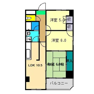 第II瀬戸ハイツ【5階】の間取り