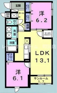 ベルコロレ3【1階】の間取り