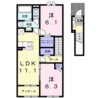 セイバリーG【2階】の間取り