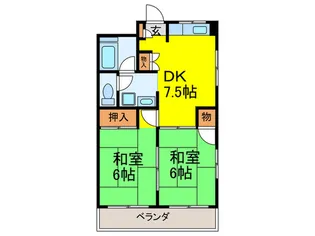 オレンジカウンティ萩原【3階】の間取り