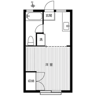 フジハイツ16号館【1階】の間取り
