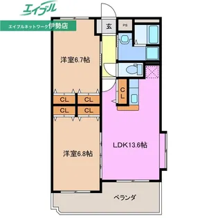 クオリア【1階】の間取り