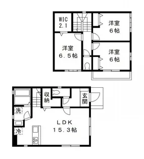 千葉県松戸市下矢切【一戸建】の間取り