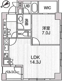 東京都港区三田4【マンション】の間取り