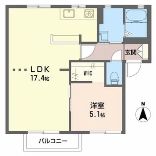 タウニー野村F【1階】の間取り