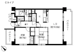 天神南マンション【5階】の間取り