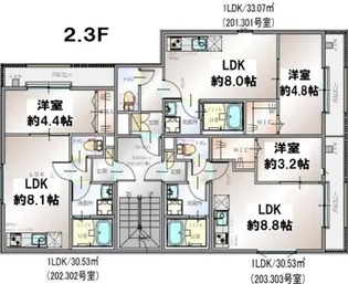 リーヴェル新小岩プレミオ【2階】の間取り