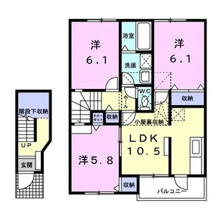 マイネブルクB【2階】の間取り