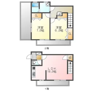 ベルモンゾII【2階】の間取り