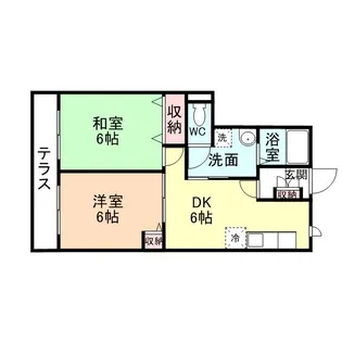 メゾン・エクセランB【1階】の間取り