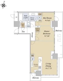 パークタワー西新宿【33階】の間取り