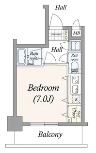 パレステュディオ日本橋浜町駅前【10階】の間取り