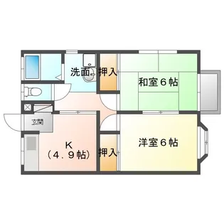 中野ハイツメルベーユ【2階】の間取り