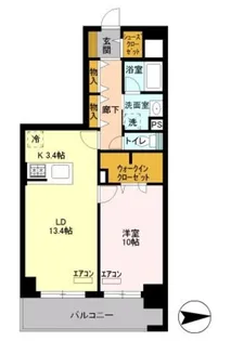 ロイヤルパークスシーサー【10階】の間取り