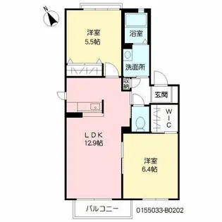 エバーグリーン桜町 B棟【2階】の間取り