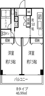 ドミールときわ台【5階】の間取り