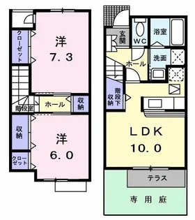 シンフォニーキャッスル【1階】の間取り