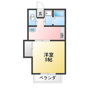 コーポ三喜B【1階】の間取り