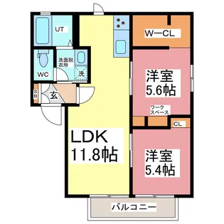 プリマヴェラA・B【2階】の間取り