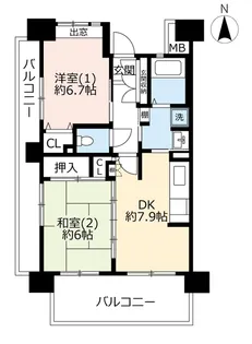 URアートヒル高根台【6階】の間取り