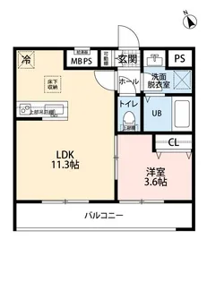 リーブルファイン鹿浜【3階】の間取り