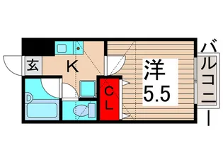 パ-クフロント谷中B棟【2階】の間取り