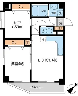 ヒルサイト屏風ヶ浦【4階】の間取り