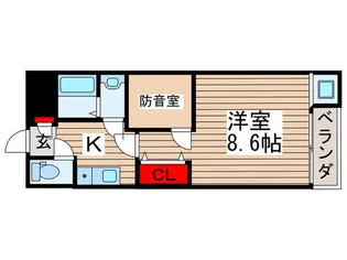 SKビル拾伍番館【2階】の間取り