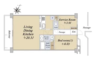 クリオさがみの7番館【2階】の間取り