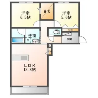 リバーサ番城【1階】の間取り