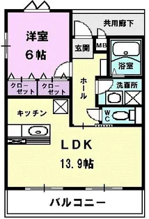 ル・キャステル【4階】の間取り