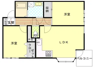 シェルブール甲斐【1階】の間取り