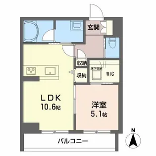 ベレオ久遠の杜【1階】の間取り