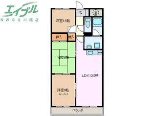 パークタウン三翠【5階】の間取り