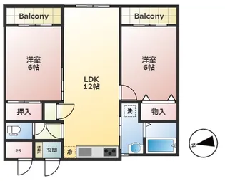 メゾン・ドゥ・ソレイユ【3階】の間取り