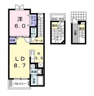 シャトー宮前【3階】の間取り