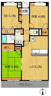 ローブレ・ヴィラ川越【5階】の間取り