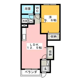 コンフォールII【1階】の間取り