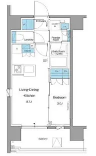 ルフォンプログレ蔵前ナチュール【11階】の間取り