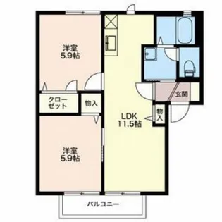 エスポワールM【2階】の間取り