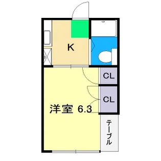 西本ハイツ(朝倉本町)【2階】の間取り