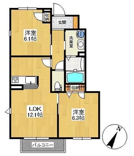 アゼリアC【1階】の間取り