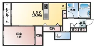 フォルトゥーナ・T【1階】の間取り